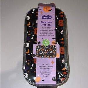 NWT 12pk Halloween inspired Aluminum Food Pans (33.8oz/ 1L)